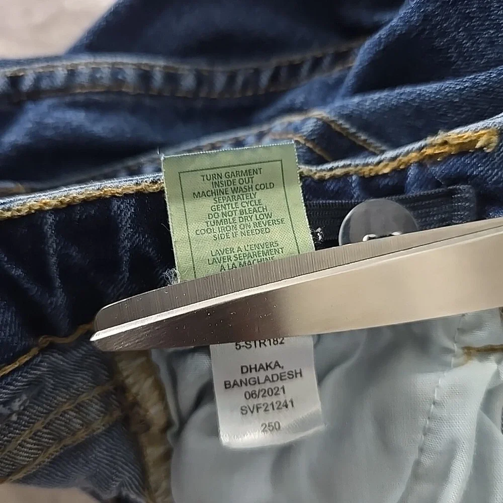 7 For All Mankind Sz‎ 2T Girls Denim Jeans Adjustable Waist Medium Wash Stretchy